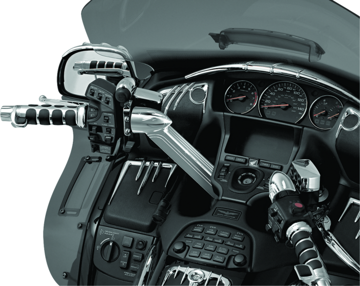 Kuryakyn Handlebar Top Cover 01-17 GL1800 Chrome - Bull Strap