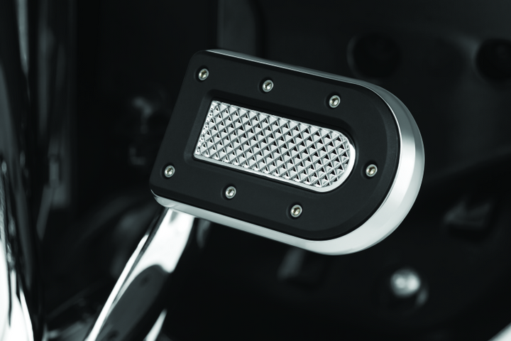 Kuryakyn Heavy Industry Brake Pedal 80-Up FL Models Chrome - Bull Strap