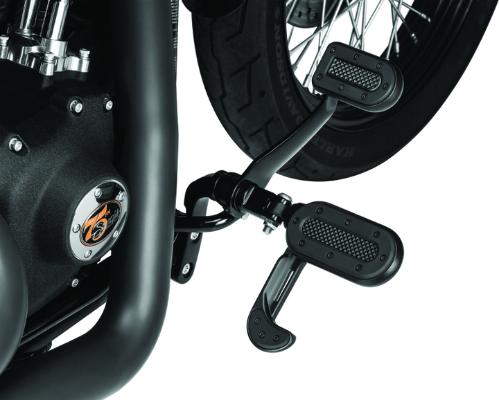 Kuryakyn Heavy Industry Brake Pedal Satin Black - Bull Strap