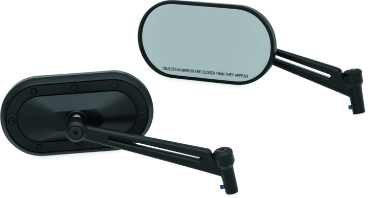 Kuryakyn Heavy Industry Mirrors Black - Bull Strap