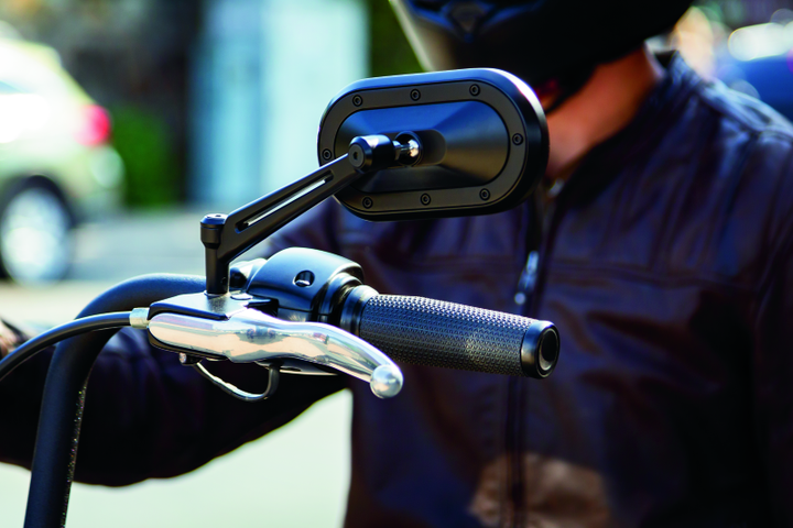 Kuryakyn Heavy Industry Mirrors Black - Bull Strap