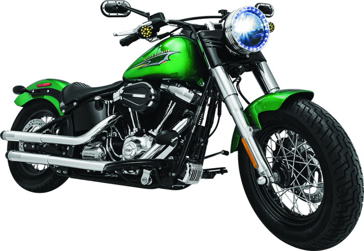 Kuryakyn Heavy Industry Mirrors Satin Black & Chrome - Bull Strap