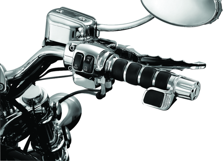 Kuryakyn ISO Grip With Throttle Boss Dual Cable Chrome - Bull Strap
