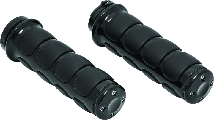 Kuryakyn ISO Grips Without Throttle Boss Dual Cable Black - Bull Strap