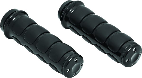 Kuryakyn ISO Grips Without Throttle Boss Throttle-By -Wire Black - Bull Strap
