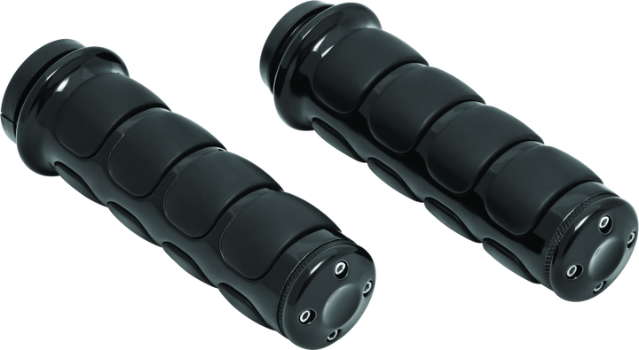 Kuryakyn ISO Grips Without Throttle Boss Throttle-By -Wire Black - Bull Strap
