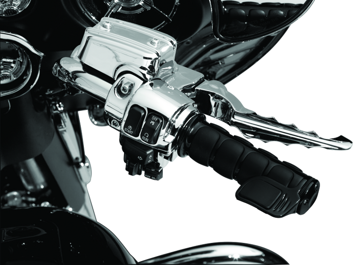 Kuryakyn ISO Grips Without Throttle Boss Throttle-By -Wire Black - Bull Strap