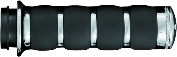 Kuryakyn ISO Grips Without Throttle Boss Throttle-By-Wire Chrome - Bull Strap