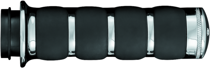 Kuryakyn ISO Grips Without Throttle Boss Throttle-By-Wire Chrome - Bull Strap