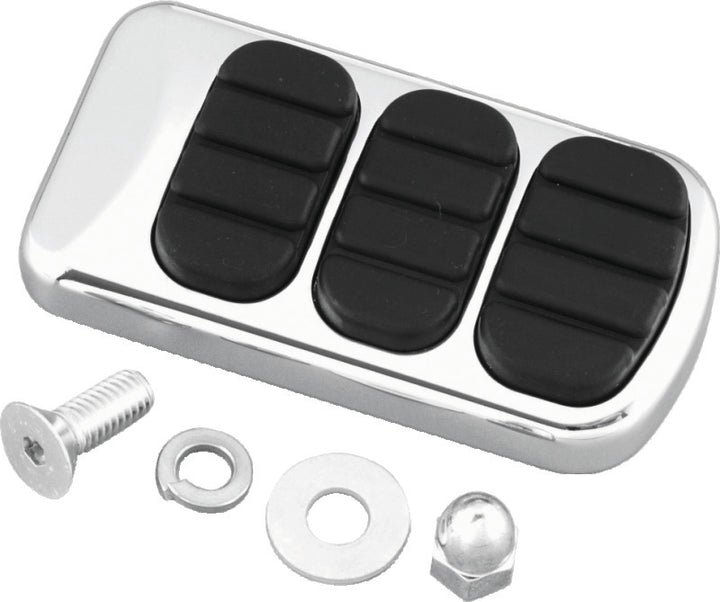 Kuryakyn ISO Standard Brake Pedal Pad Chrome - Bull Strap