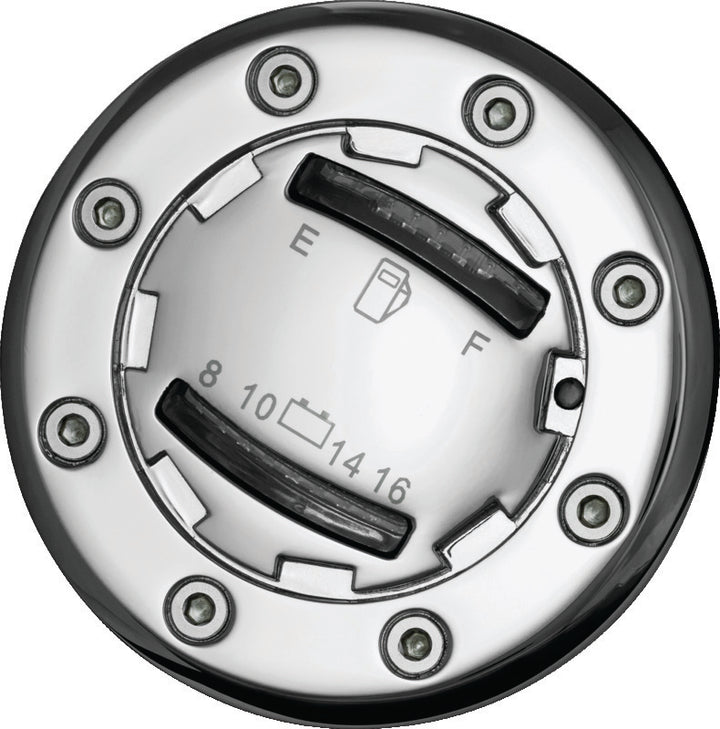Kuryakyn Informer LED Fuel & Battery Gauge Chrome - Bull Strap