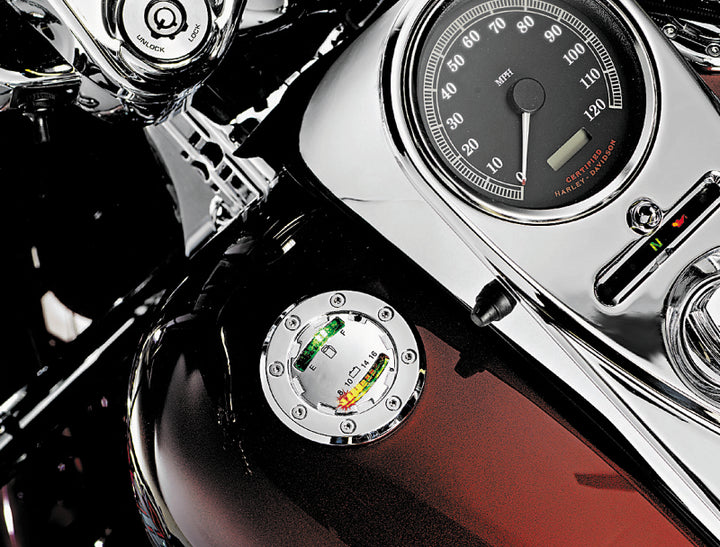 Kuryakyn Informer LED Fuel & Battery Gauge Chrome - Bull Strap