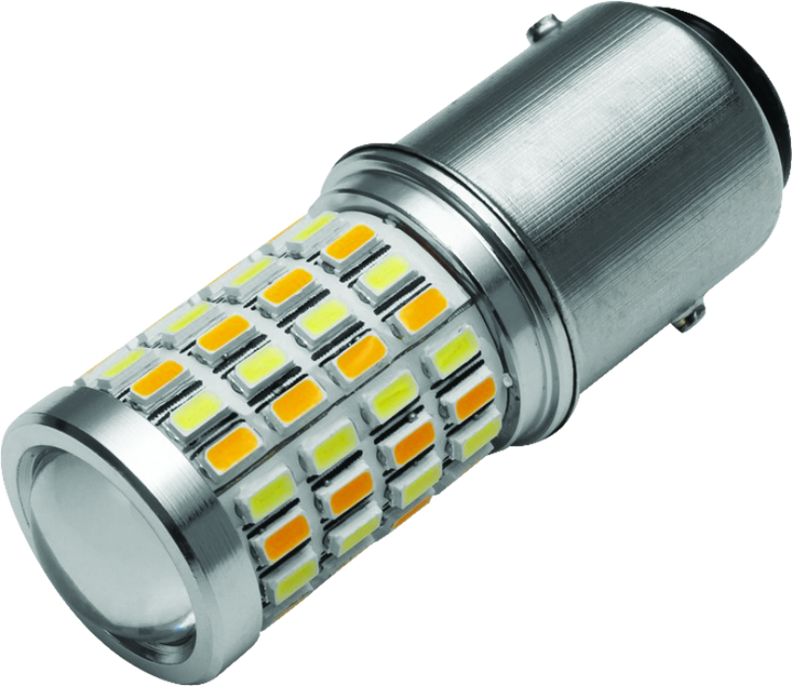 Kuryakyn L.E.D. Bulb 1157 White/Amber - Bull Strap