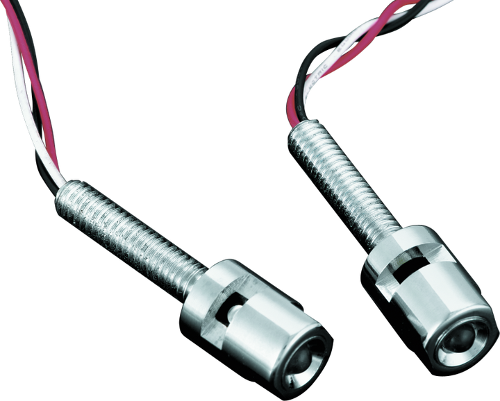 Kuryakyn LED License Plate Light With Red Accent Light Universal Chrome - Bull Strap