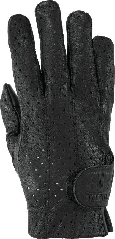 Kuryakyn Leather By River Road Tucson Leather Perforated Gloves Black - XL - Bull Strap