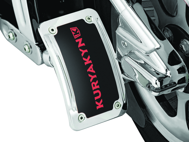 Kuryakyn Lighted Curved Vertical Side Mount License Plate Holder - Bull Strap