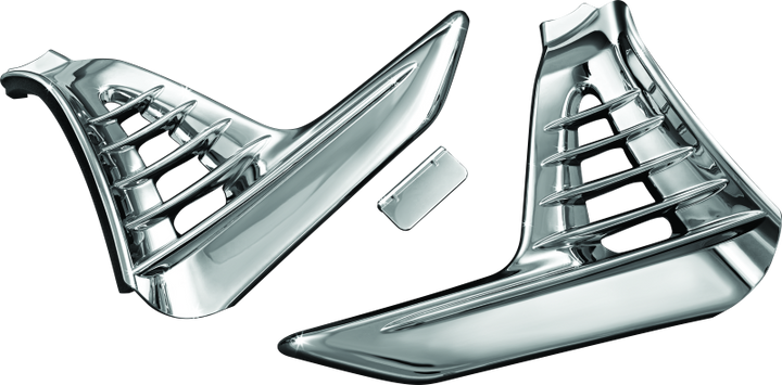 Kuryakyn Louvered Battery Box Cover 01-10 GL1800 Chrome - Bull Strap
