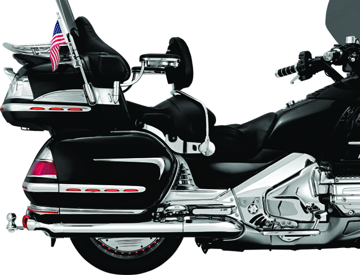 Kuryakyn Louvered Battery Box Cover 01-10 GL1800 Chrome - Bull Strap