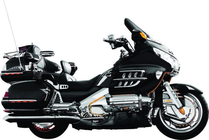Kuryakyn Louvered Battery Box Cover 01-10 GL1800 Chrome - Bull Strap