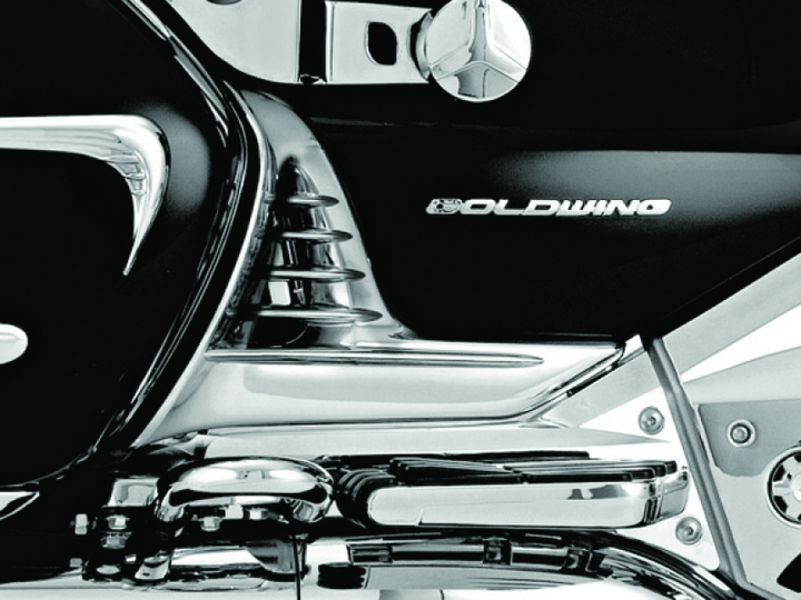 Kuryakyn Louvered Battery Box Cover 01-10 GL1800 Chrome - Bull Strap