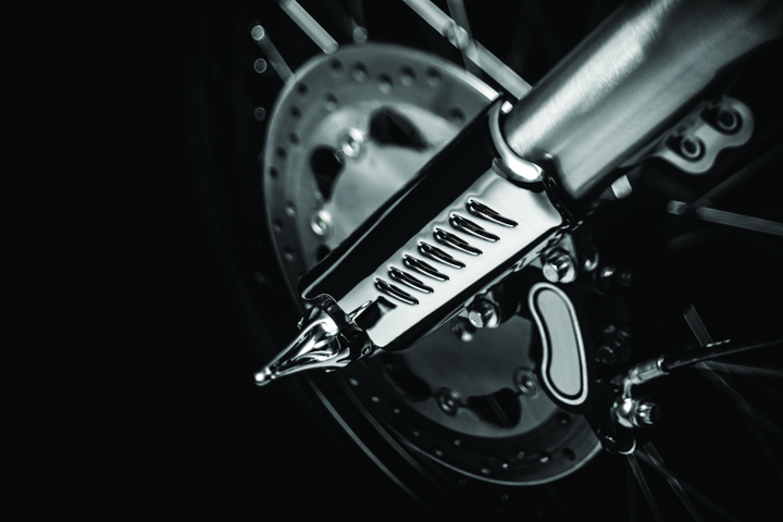 Kuryakyn Lower Leg Deflector Shields 00-13 Touring Chrome - Bull Strap