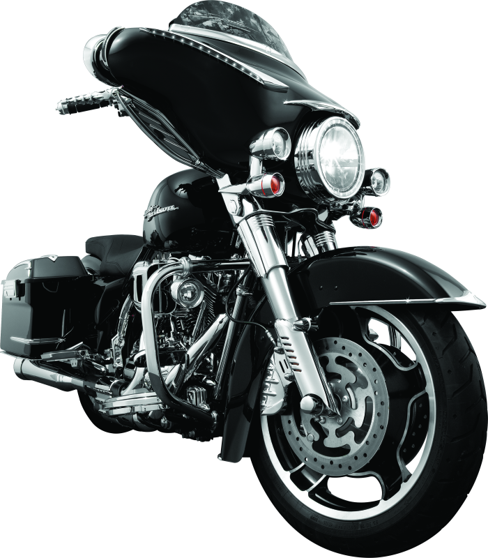Kuryakyn Lower Leg Deflector Shields 00-13 Touring Chrome - Bull Strap