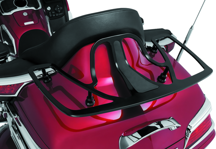Kuryakyn Luggage Rack 01-22 Honda GL1800 Gloss Black - Bull Strap