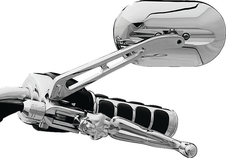 Kuryakyn Magnum Plus Mirror Large Convex Glass Chrome - Bull Strap