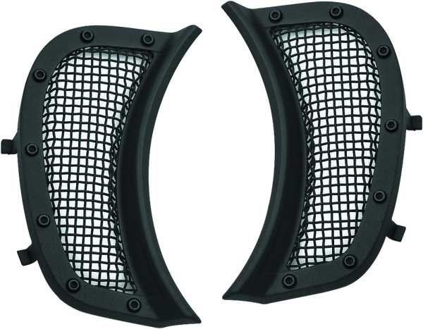 Kuryakyn Mesh Headlight Vent Accents Black - Bull Strap