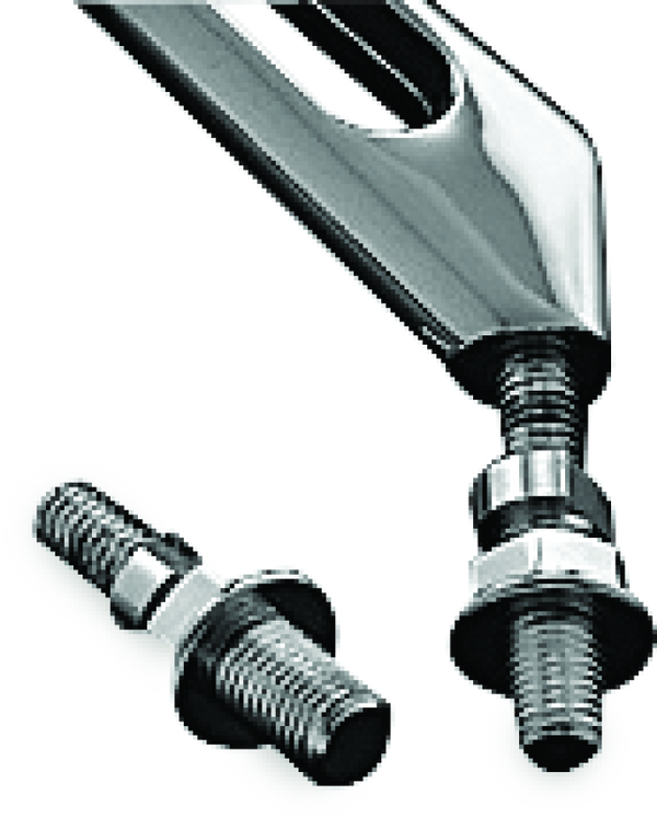 Kuryakyn Mirror Adapter Metric Chrome - Bull Strap
