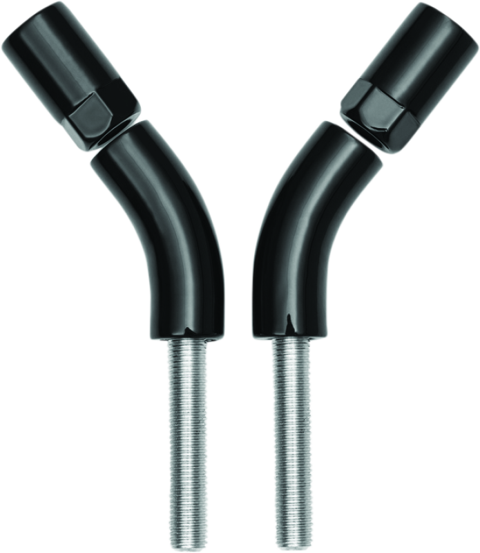 Kuryakyn Mirror Stem 3in Outward Extenders Black - Bull Strap