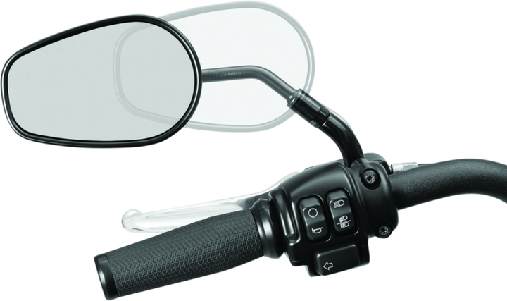 Kuryakyn Mirror Stem 3in Outward Extenders Black - Bull Strap