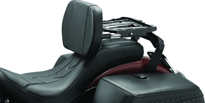 Kuryakyn Neo Driver & Passenger Backrest Black - Bull Strap