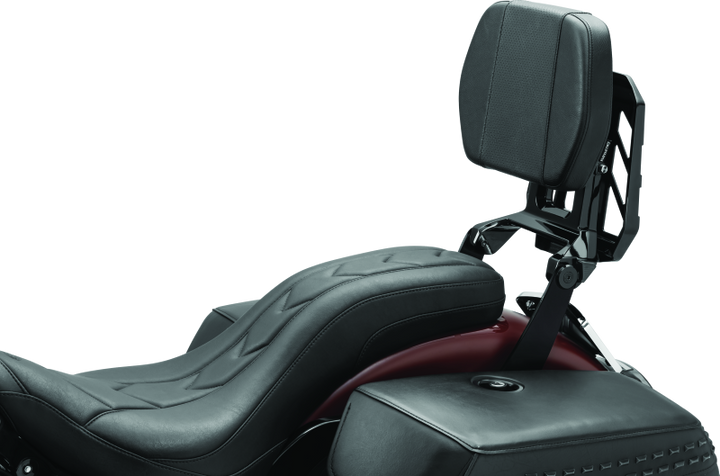 Kuryakyn Neo Driver & Passenger Backrest Black - Bull Strap