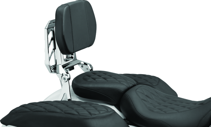 Kuryakyn Neo Driver & Passenger Backrest Chrome - Bull Strap