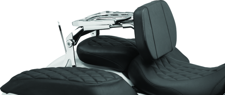 Kuryakyn Neo Driver & Passenger Backrest Chrome - Bull Strap