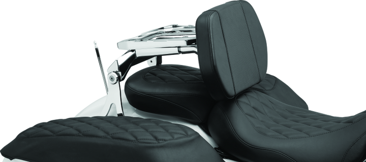 Kuryakyn Neo Driver & Passenger Backrest Chrome - Bull Strap