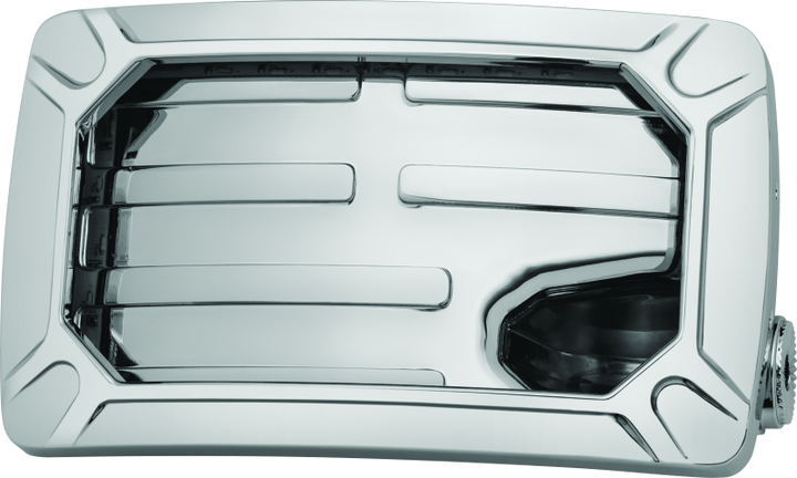 Kuryakyn Nova Curved Horizontal Mount Side License Plate Holder Chrome - Bull Strap