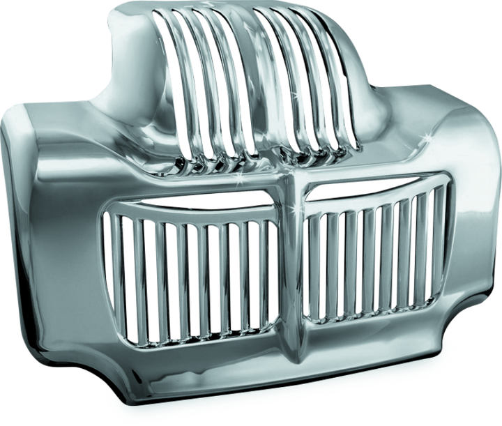 Kuryakyn Oil Cooler Cover 11-16 Touring Chrome - Bull Strap