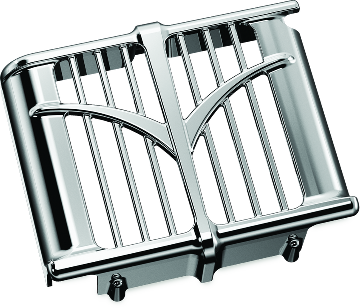 Kuryakyn Oil Cooler Cover 14-23 Indian Models Chrome - Bull Strap