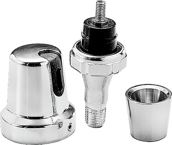 Kuryakyn Oil Sender Switch Cover Single Wire 84-99 Big Twins Chrome - Bull Strap