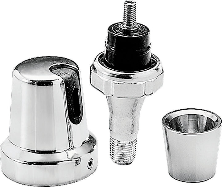 Kuryakyn Oil Sender Switch Cover Single Wire 84-99 Big Twins Chrome - Bull Strap