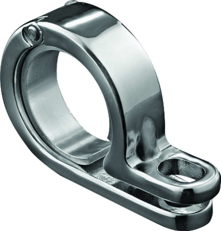 Kuryakyn P-Clamp 1-1/8in-1-1/4in P-Clamp Chrome - Bull Strap