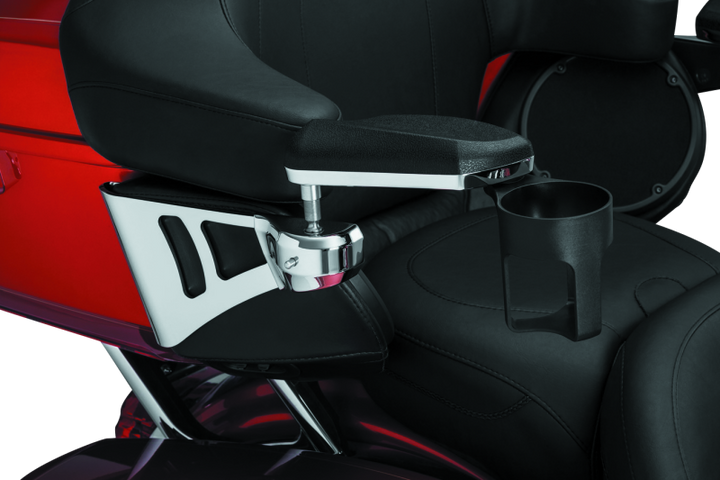 Kuryakyn Passenger Armrests  14-23 Touring Models Chrome - Bull Strap