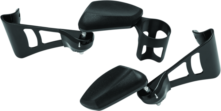 Kuryakyn Passenger Armrests 14-Up Touring and Tri Glide Black - Bull Strap