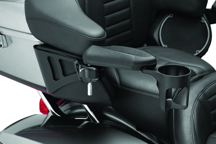 Kuryakyn Passenger Armrests 14-Up Touring and Tri Glide Black - Bull Strap