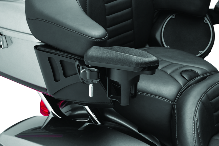 Kuryakyn Passenger Armrests 14-Up Touring and Tri Glide Black - Bull Strap