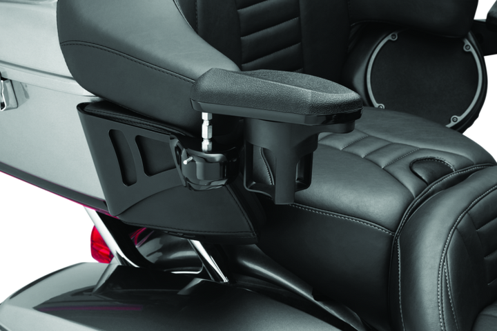 Kuryakyn Passenger Armrests 14-Up Touring and Tri Glide Black - Bull Strap
