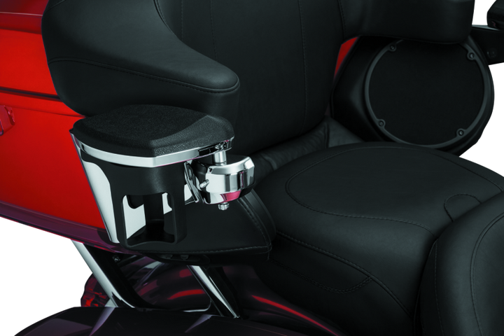 Kuryakyn Passenger Armrests 14-Up Touring and Tri Glide Chrome - Bull Strap