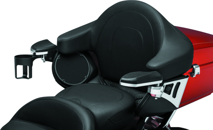 Kuryakyn Passenger Armrests 14-Up Touring and Tri Glide Chrome - Bull Strap